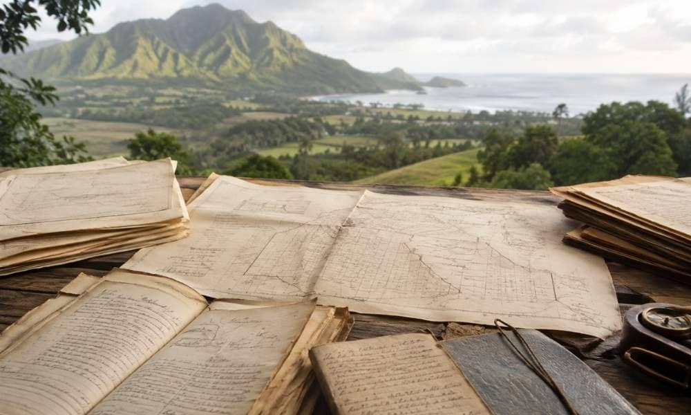 Historic Hawaii land records and maps used for researching kuleana land claims and property boundaries